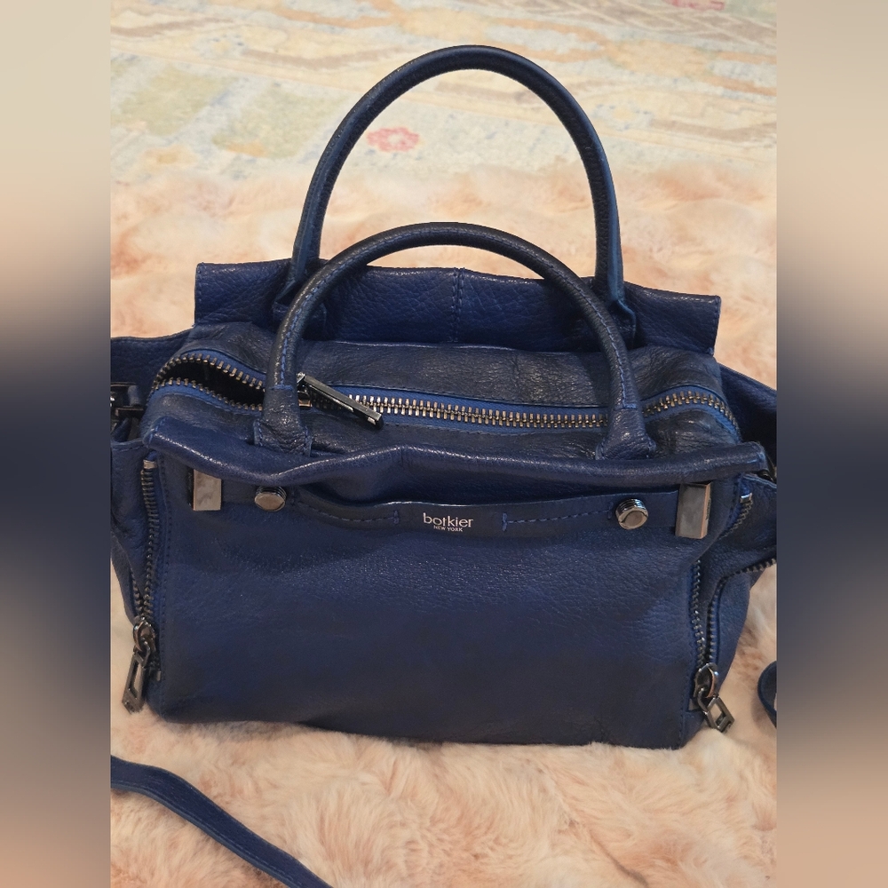 Botkier Deep Blue Leather Handbag